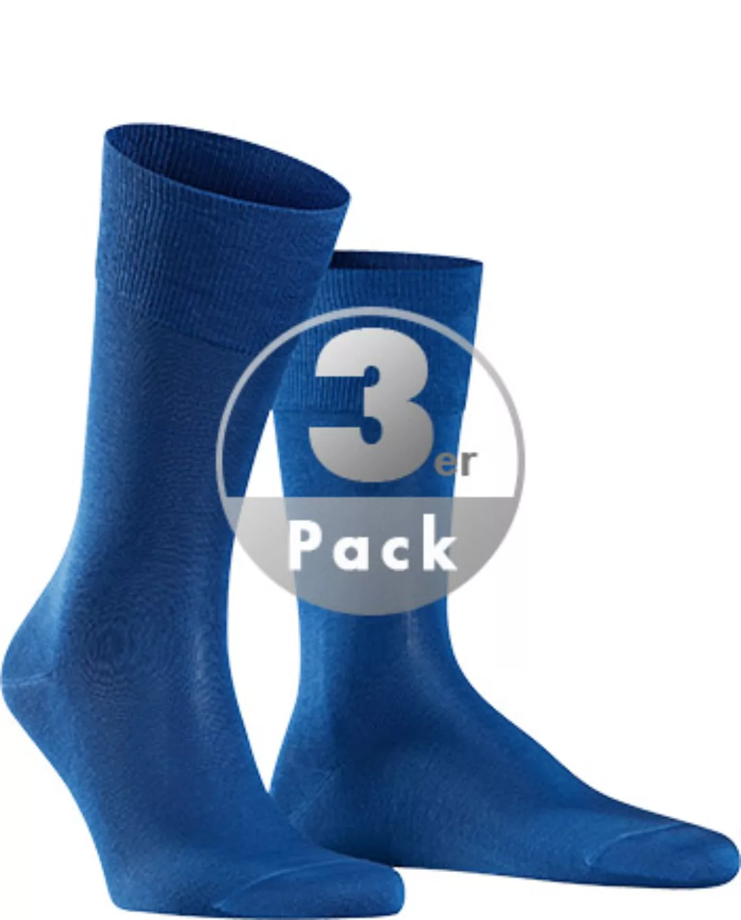 FALKE Tiago Herren Socken, 45-46, Blau, Uni, Baumwolle, 14662-605506 günstig online kaufen