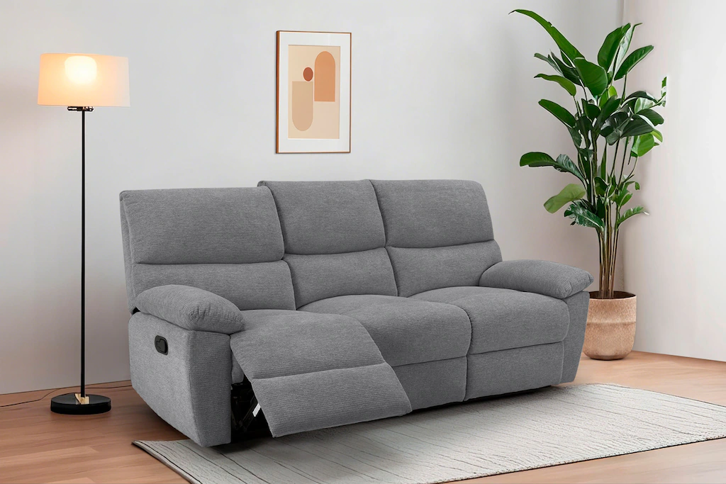 Home affaire 3-Sitzer "LANNOY, manuelle o. elelektrische Relaxfunktion in 2 günstig online kaufen