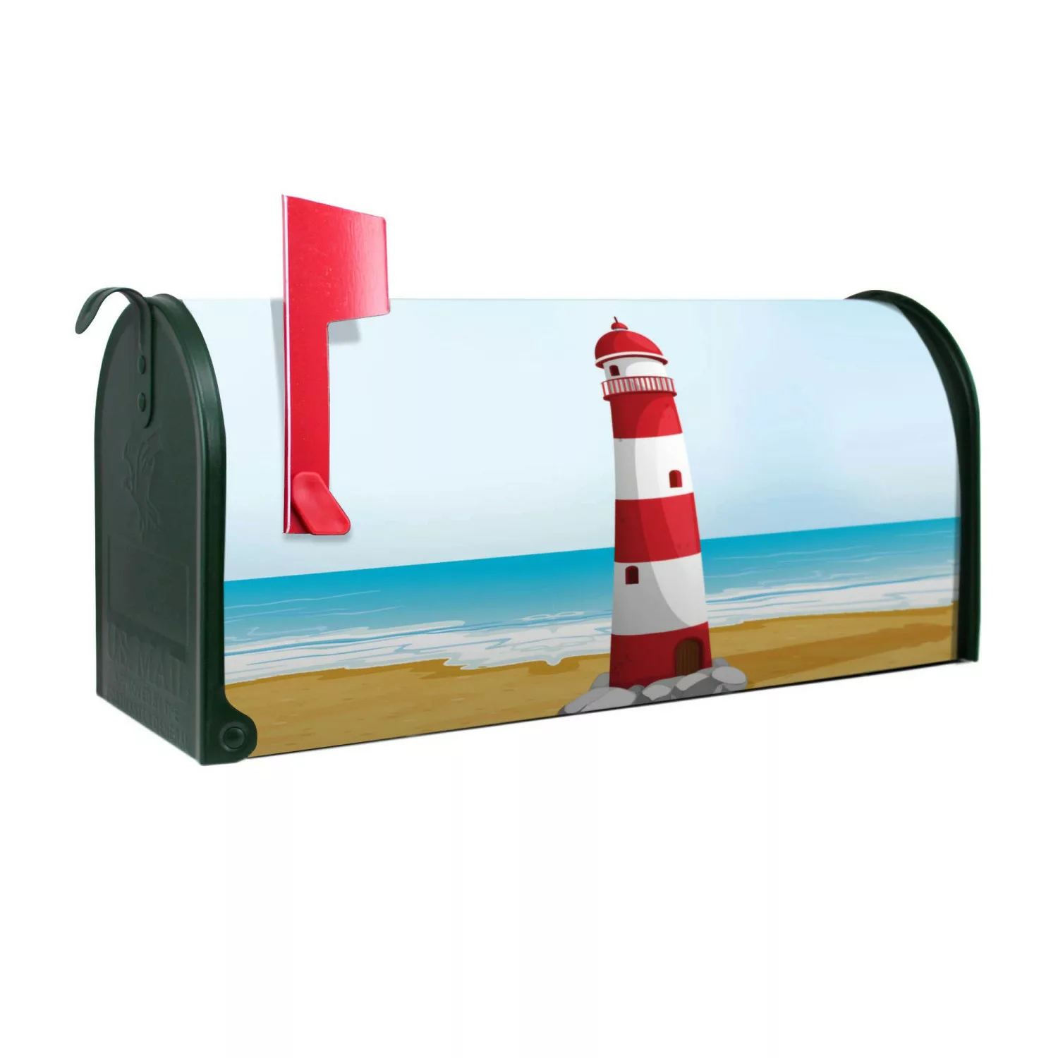 Banjado Amerikanischer Briefkasten Grün 48x22x16cm US Mailbox Letterbox Pos günstig online kaufen