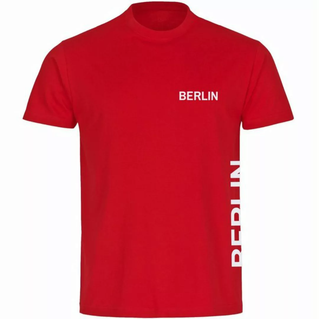 multifanshop T-Shirt Herren Berlin rot - Brust & Seite - Männer günstig online kaufen