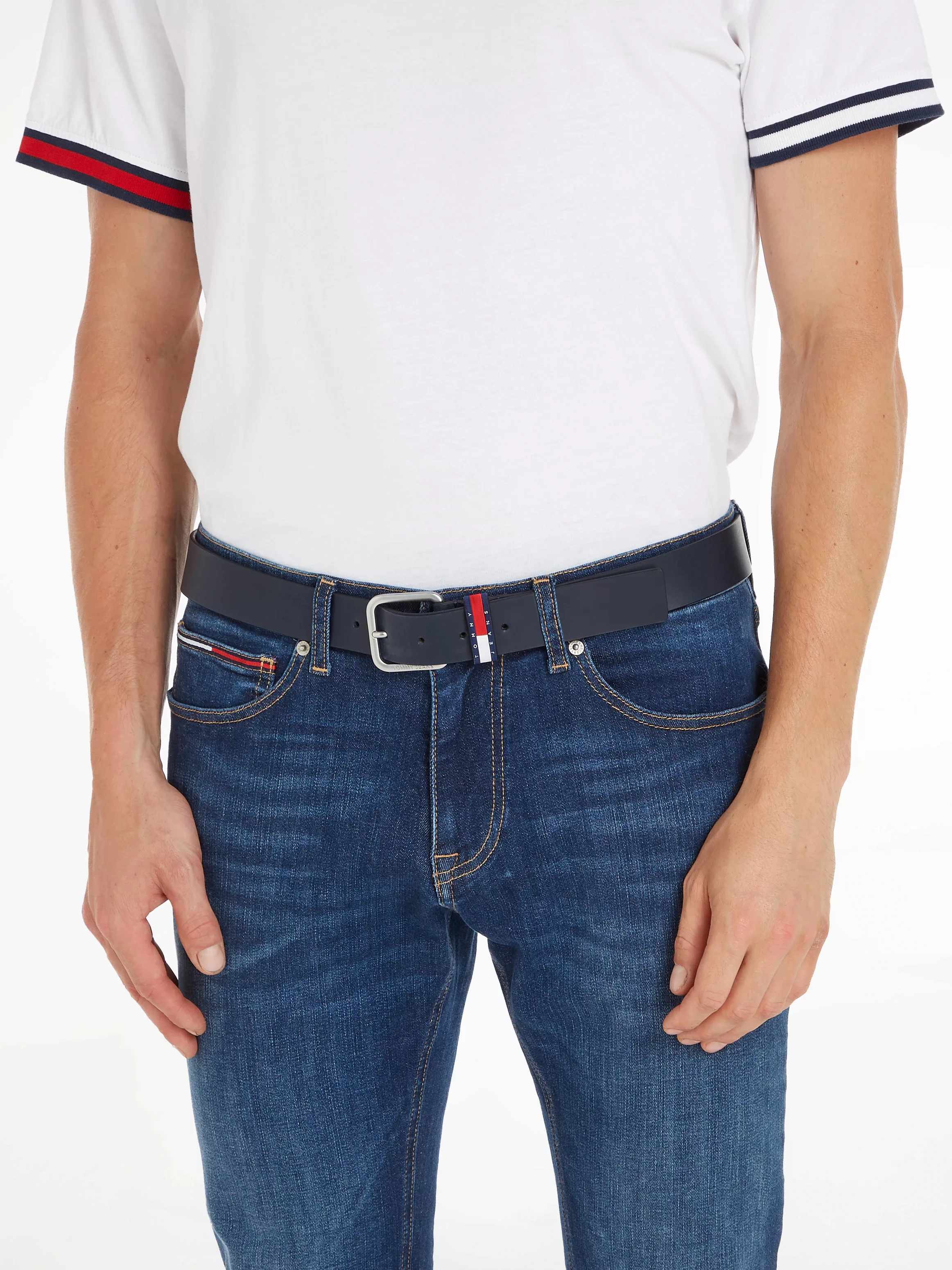 Tommy Jeans Ledergürtel "TJM RYAN 3.5", Schlaufe mit Tommy Jeans-Badge günstig online kaufen