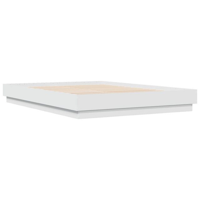 vidaXL Bett Bettgestell mit LED Weiß 120x200 cm günstig online kaufen