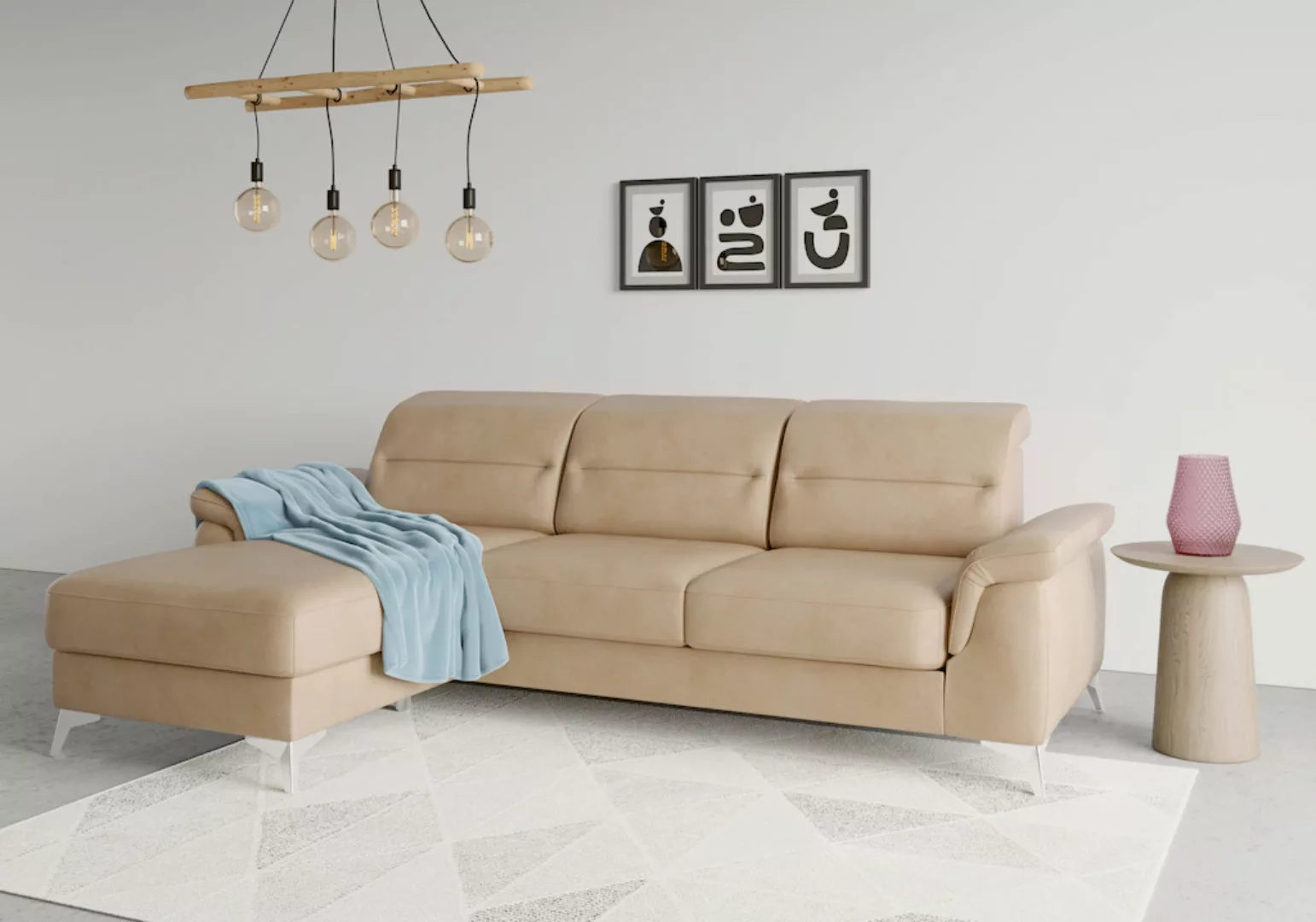 sit&more Ecksofa "Sinatra L-Form", mit Recamiere, optinal mit Kopfteilverst günstig online kaufen