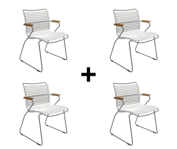 Sparset 4 tlg. Stuhl Click weiß günstig online kaufen