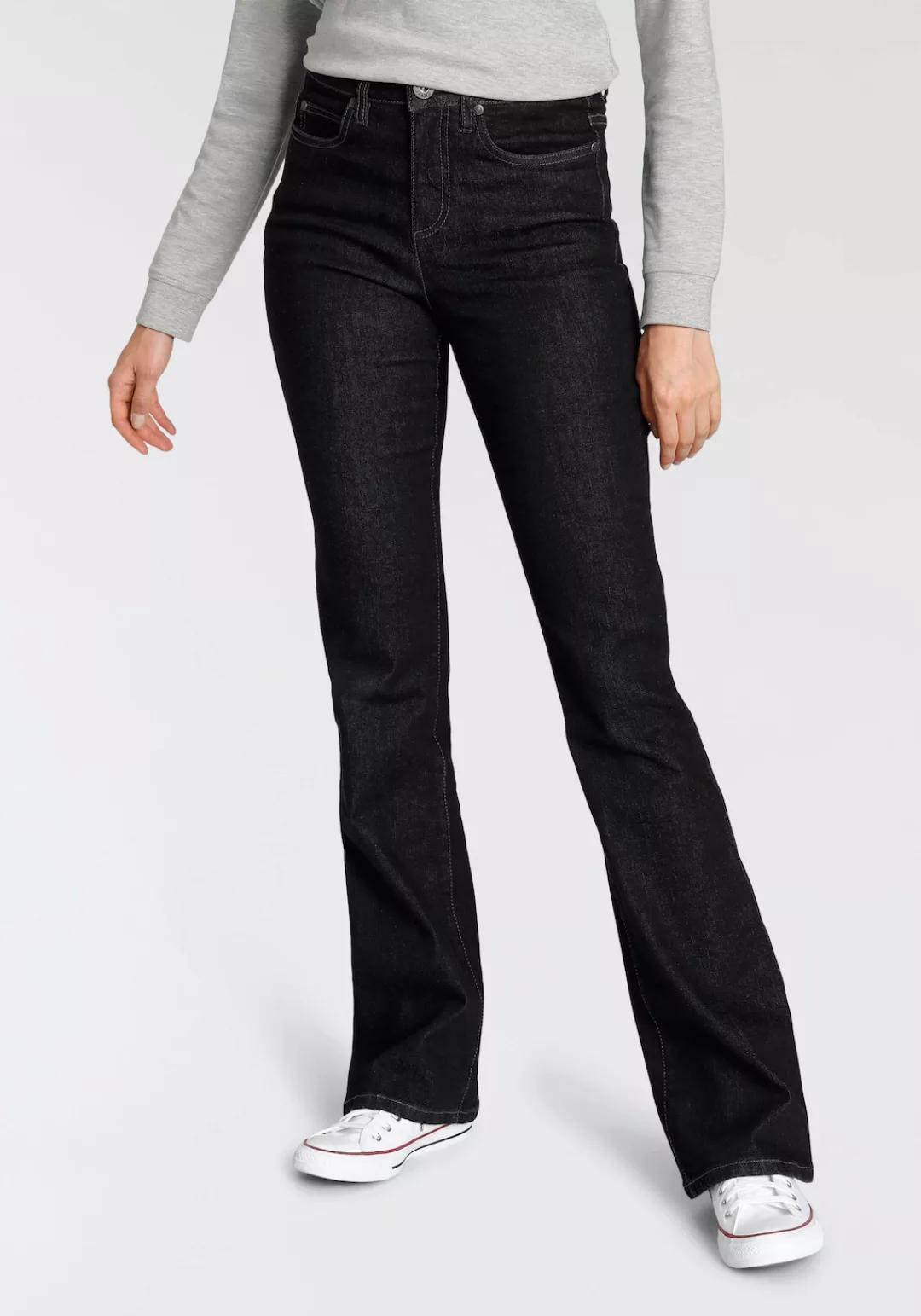 Arizona Bootcut-Jeans Comfort-Fit High Waist günstig online kaufen