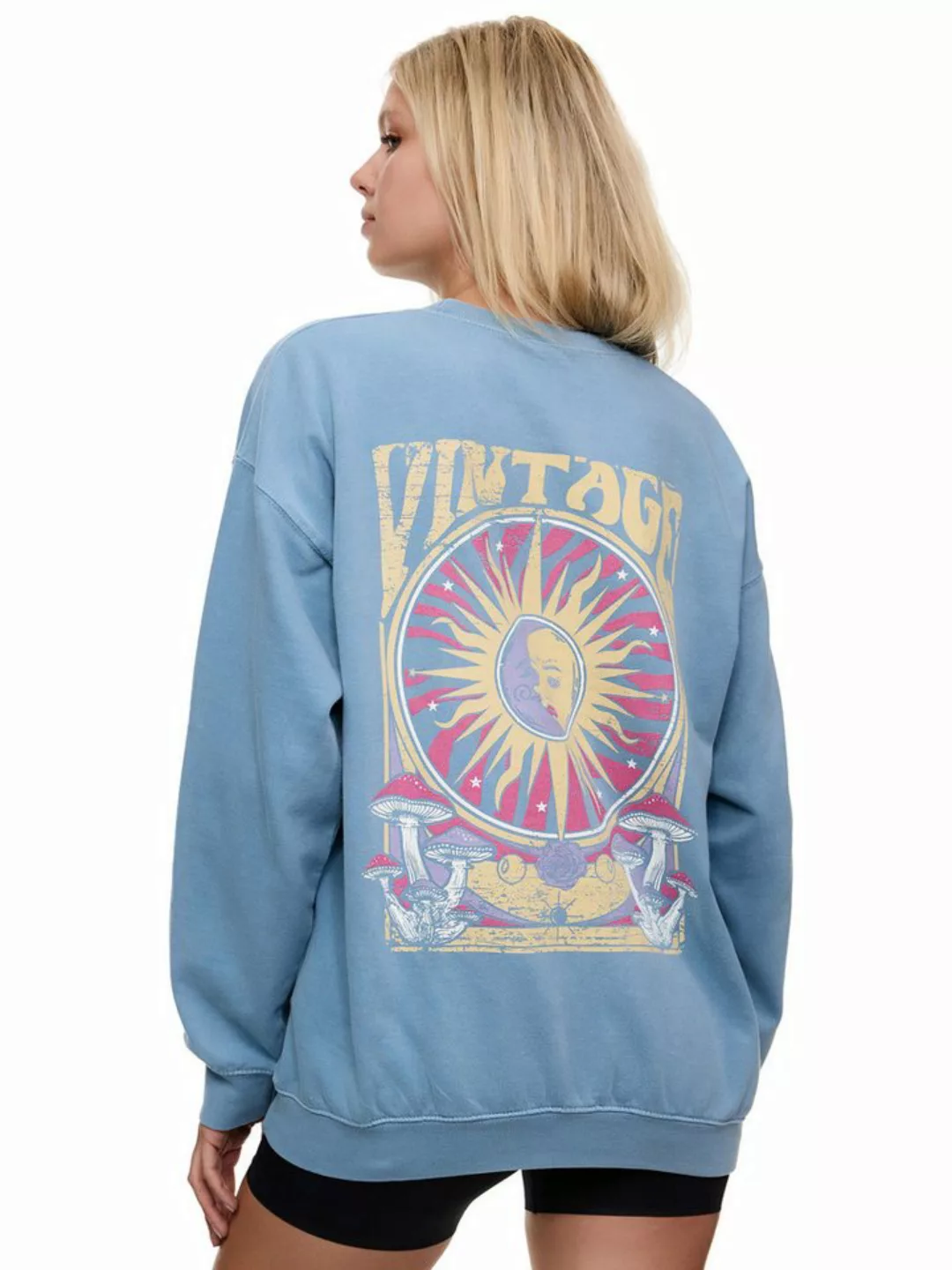 Worldclassca Sweatshirt Worldclassca Oversized Sweatshirt VINTAGE Print Lan günstig online kaufen