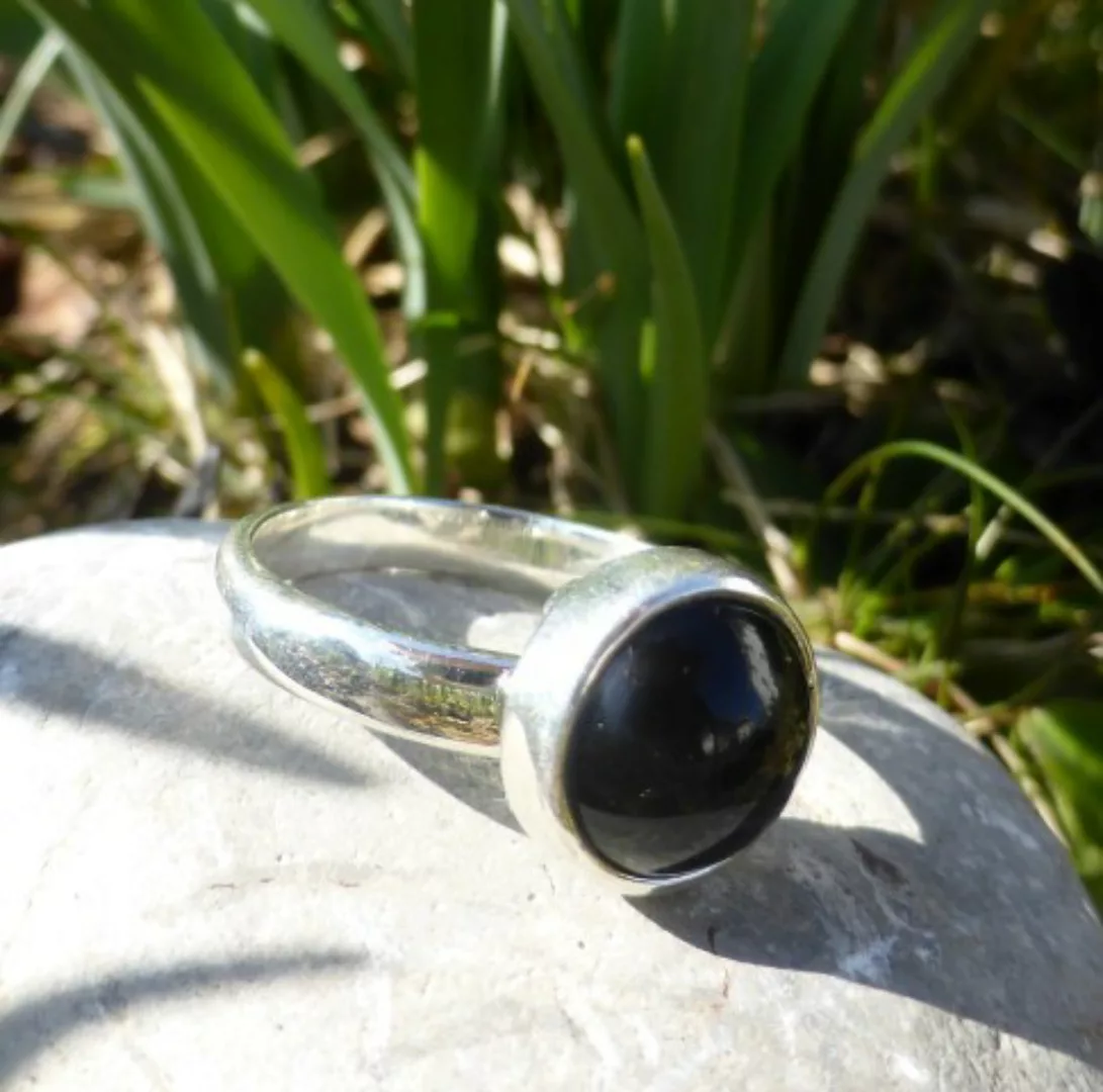 Silber Ring Obsidian Fair-trade Und Handmade günstig online kaufen