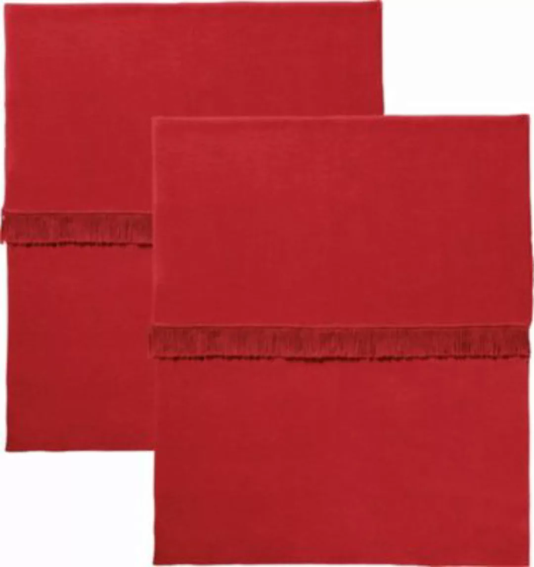 Erwin Müller Wohndecke 2er-Pack Baumwollmischung rot Gr. 150 x 200 günstig online kaufen