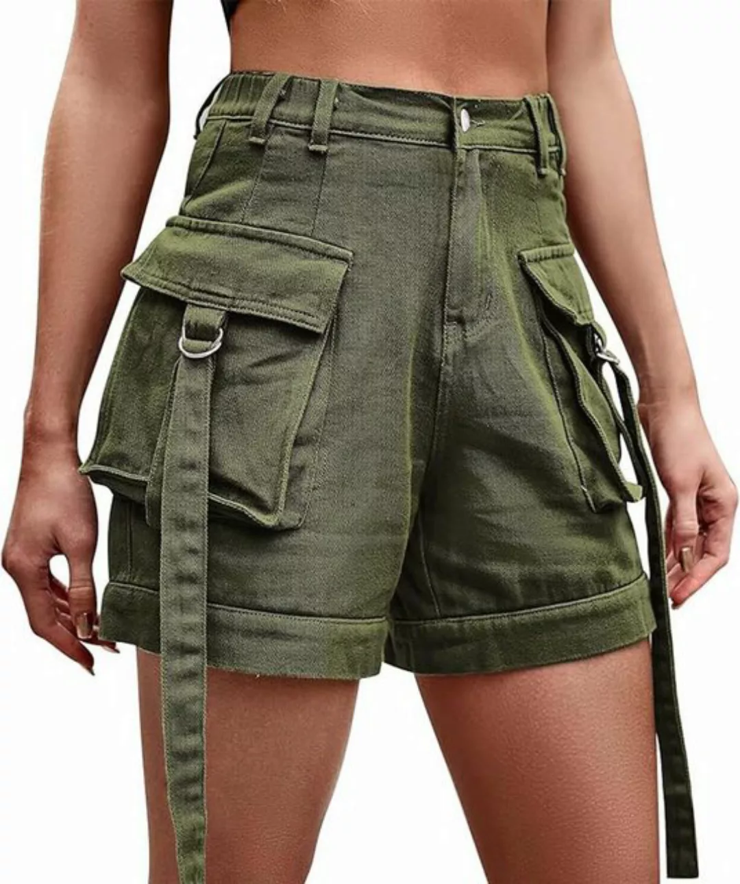KIKI Sweatshorts Damen High Waist Jeans Shorts Sommer Casual Kurze Hose mit günstig online kaufen