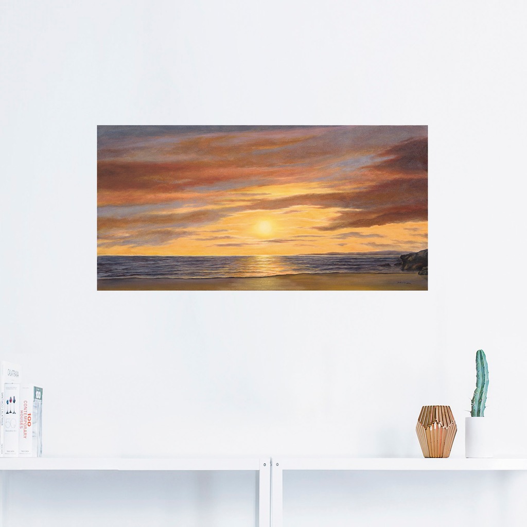 Artland Wandbild "Sonne am Strand", Strand, (1 St.), als Alubild, Outdoorbi günstig online kaufen