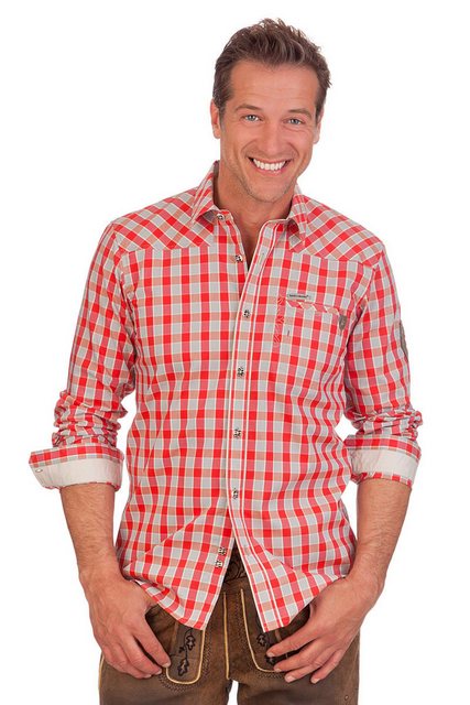 Spieth & Wensky Trachtenhemd Trachtenhemd - TOBIAS - rot, dunkelblau günstig online kaufen