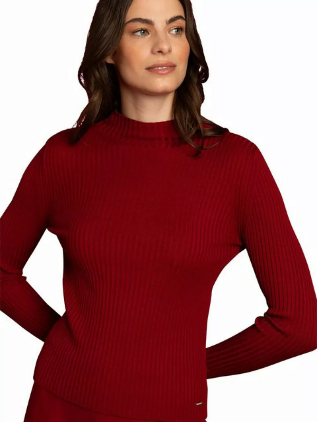 Rippstrick-Pullover, rot, Herbst-Kollektion günstig online kaufen