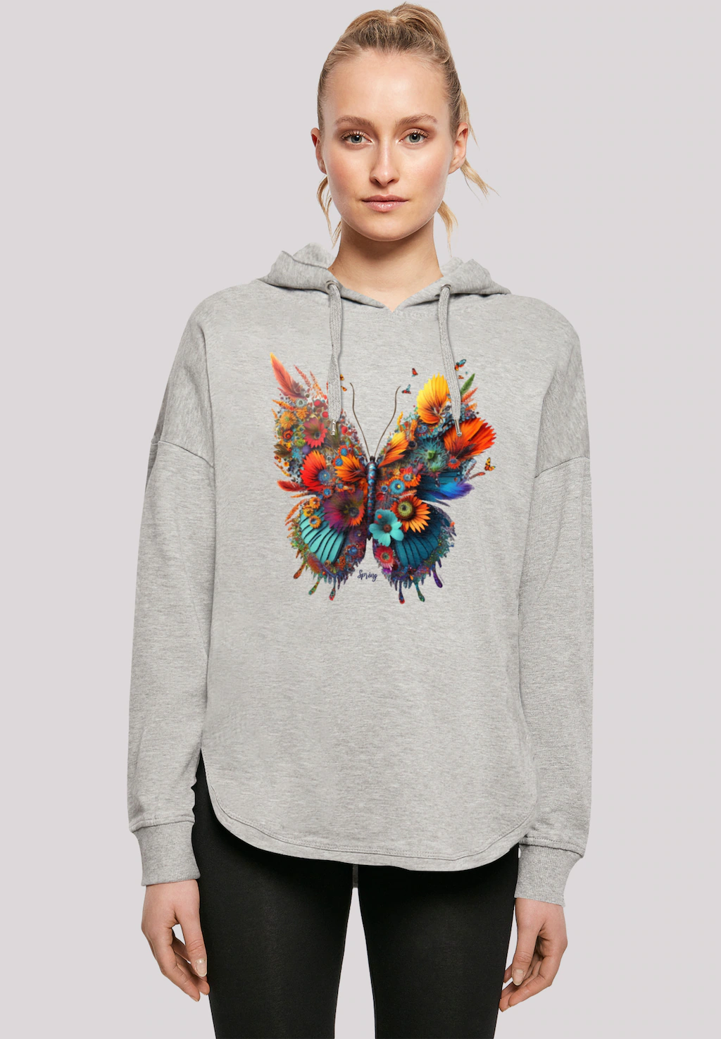F4NT4STIC Kapuzenpullover "Schmetterling Blumen Oversize Hoodie", Print günstig online kaufen