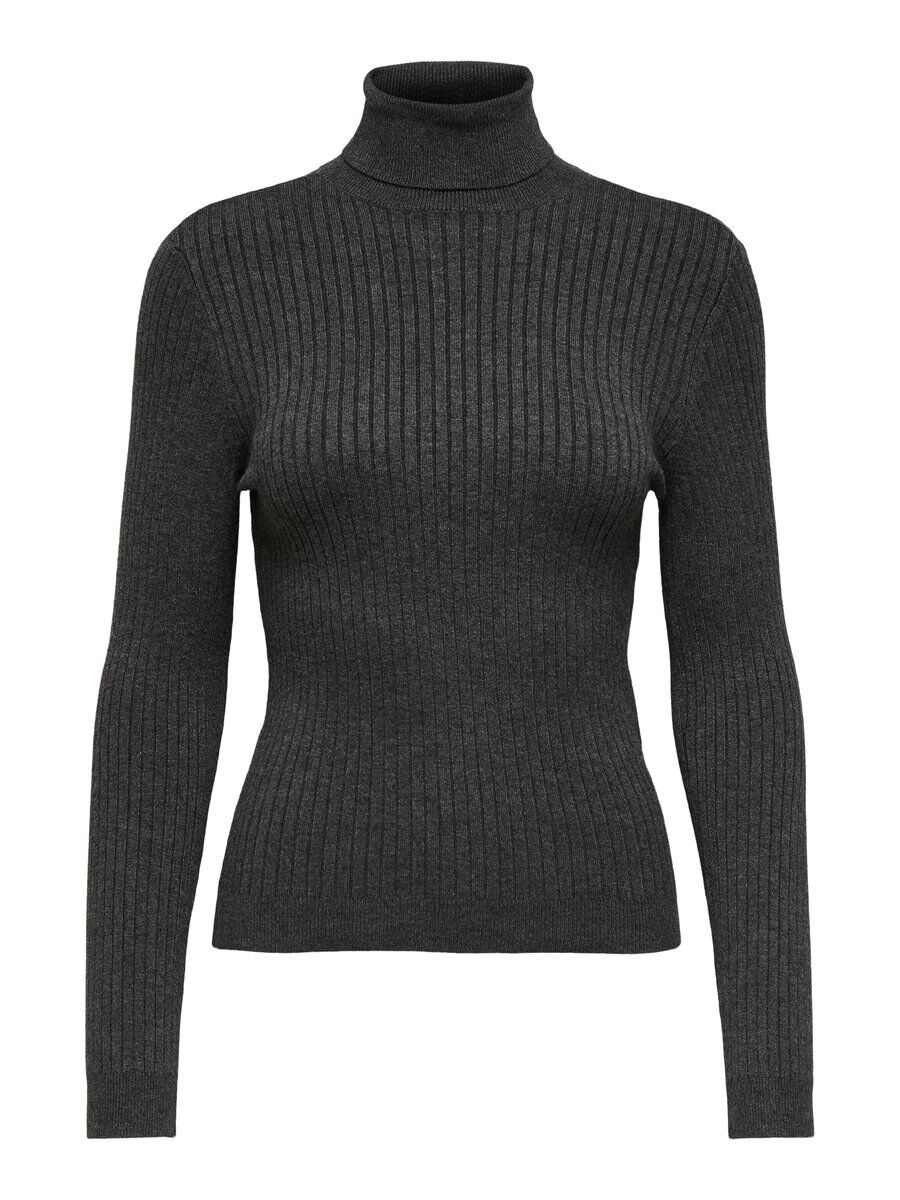 ONLY Rib Knitted Pullover Damen Grau günstig online kaufen