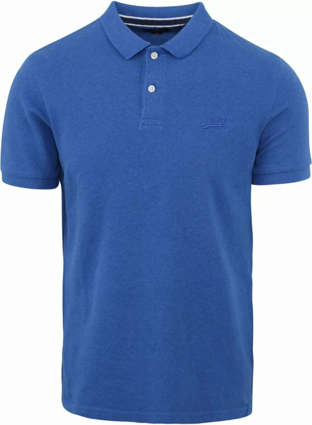Superdry Classic Polo Shirt Mid Blau - Größe L günstig online kaufen
