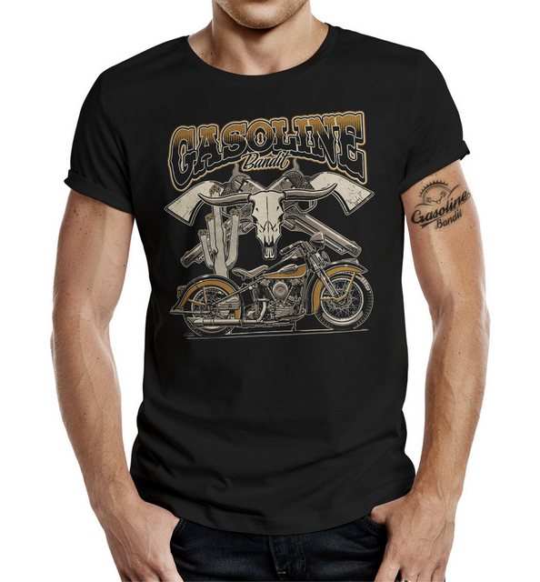 GASOLINE BANDIT® T-Shirt für Rockabilly Biker Racer Fans: Knuckle günstig online kaufen