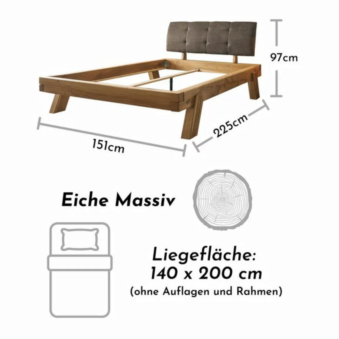 freiraum Bett Trendline Massiv, 151 x 97 x 225 cm (B/H/T) günstig online kaufen