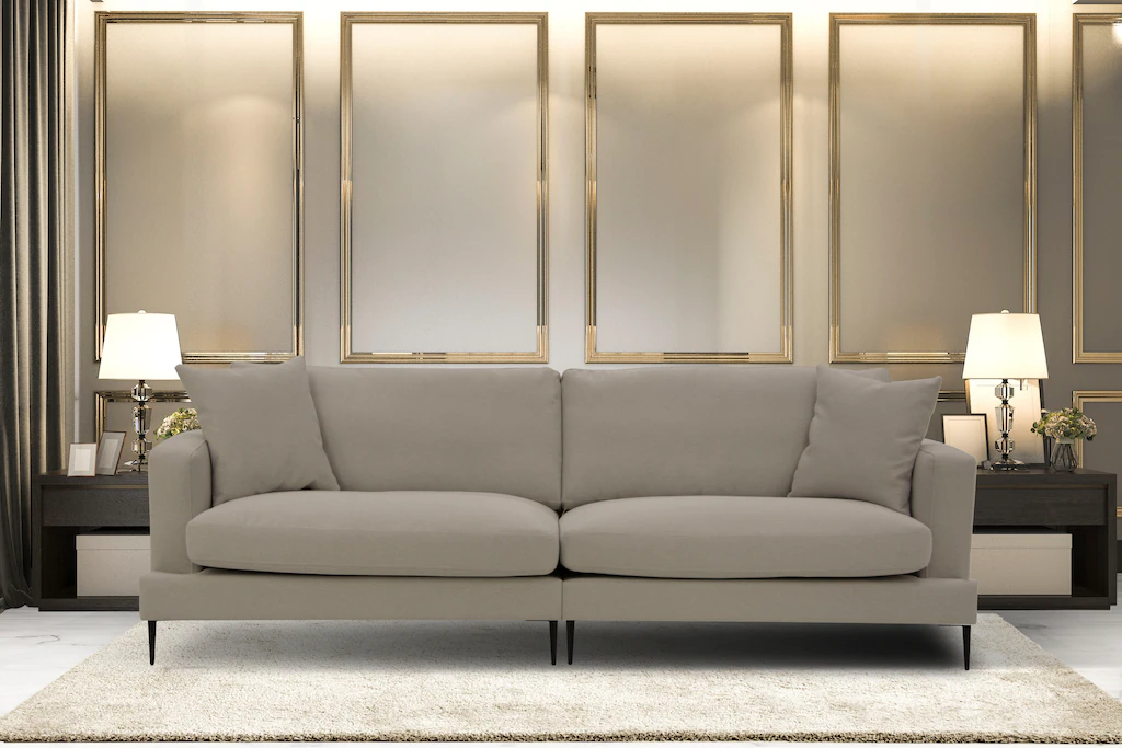 Leonique Big-Sofa "Cozy elegantes Designsofa, Maße B/T/H: 252/97/80 cm", mi günstig online kaufen