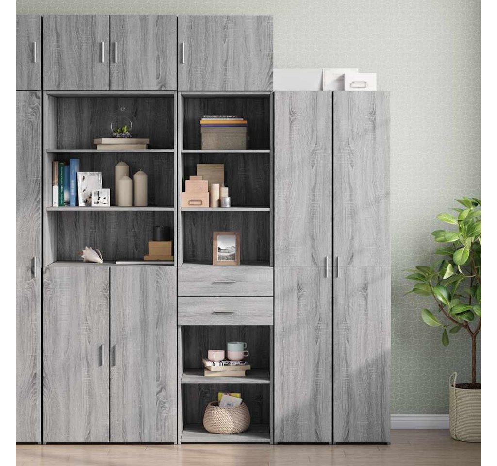 vidaXL Schrankmodule Hochschrank Schmal Grau Sonoma 50x42,5x225 cm Holzwerk günstig online kaufen