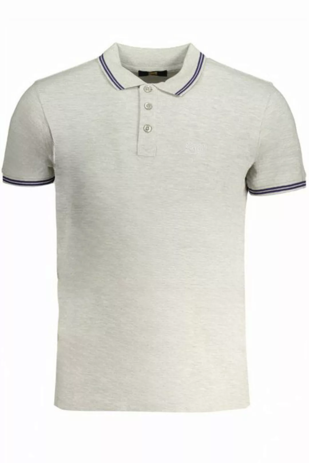 Cavalli Class Poloshirt Herren Grau Poloshirt mit Stickerei & günstig online kaufen