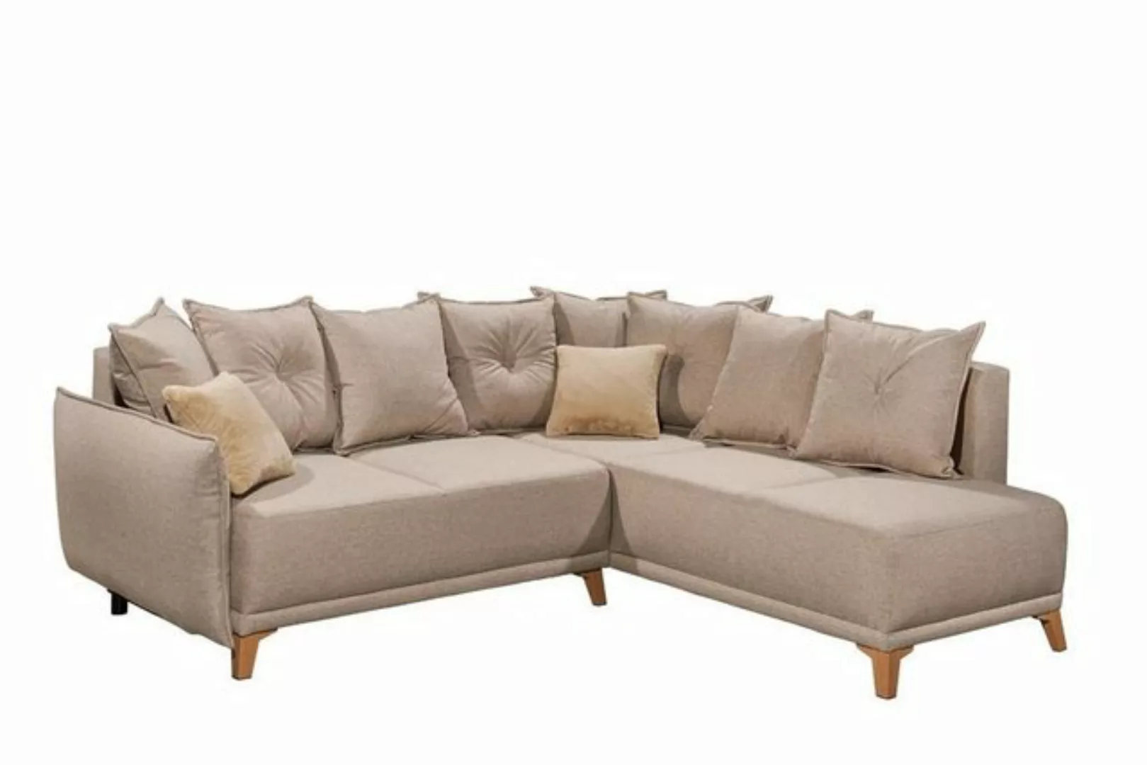 ED EXCITING DESIGN Ecksofa "Pamplona L-Form", mit Bettfunktion, Bettkasten, günstig online kaufen