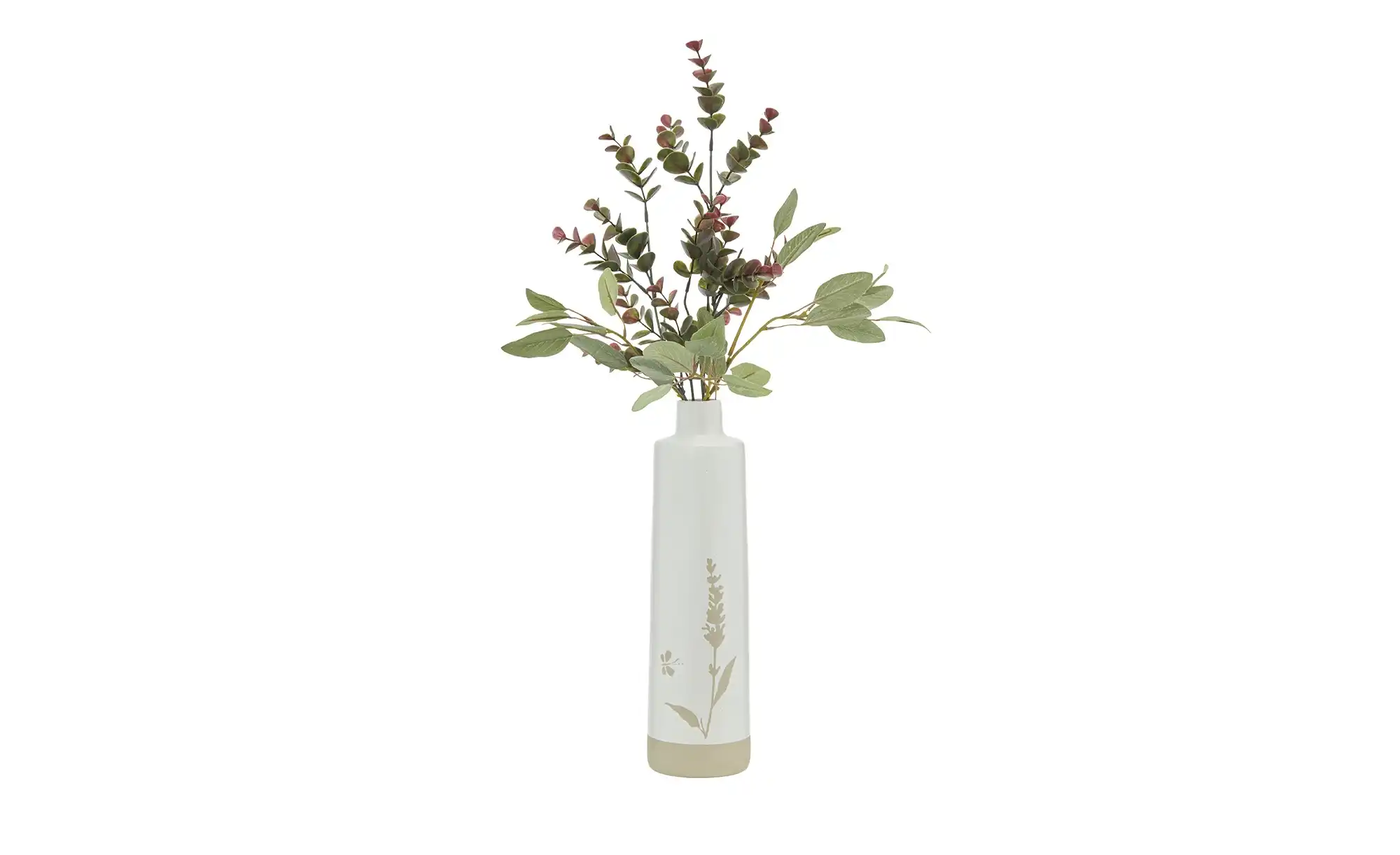 Vase mit Blüten ¦ weiß ¦ Porzellan ¦ Maße (cm): H: 30,7  Ø: 8.7 Accessoires günstig online kaufen