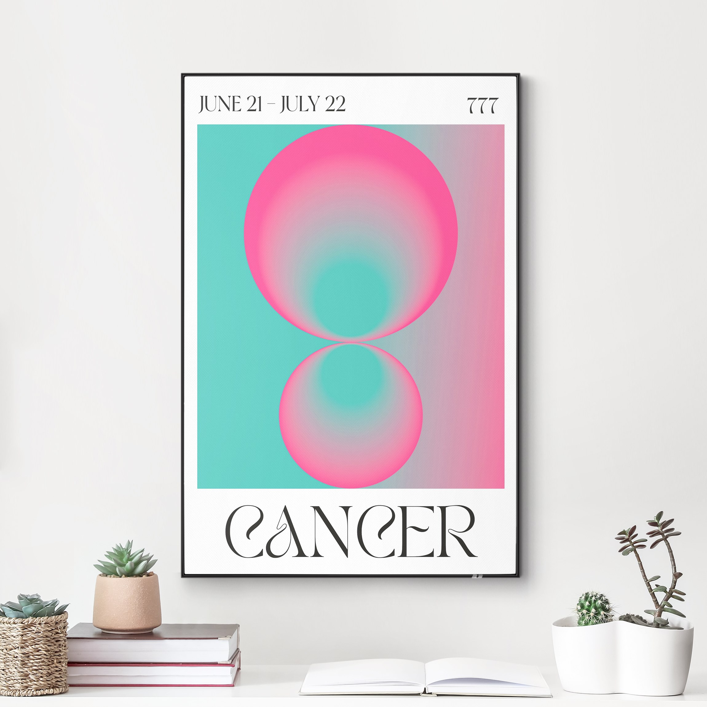 Wechselbild Krebs - Neon Poster günstig online kaufen