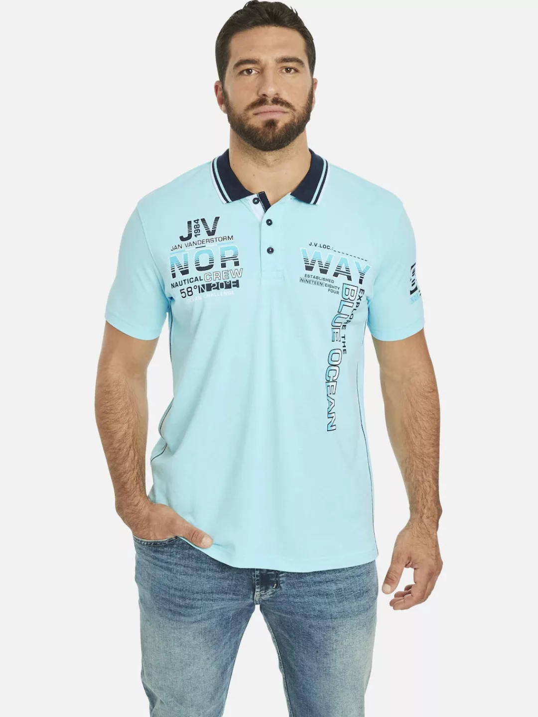 Jan Vanderstorm Poloshirt "Poloshirt JERKER", aus weichem Baumwoll-Piqué günstig online kaufen