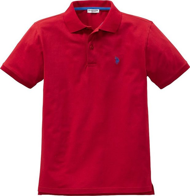 U.S. Polo Assn Poloshirt schöne Piqué-Struktur und Logo-Stick im Kontrastto günstig online kaufen