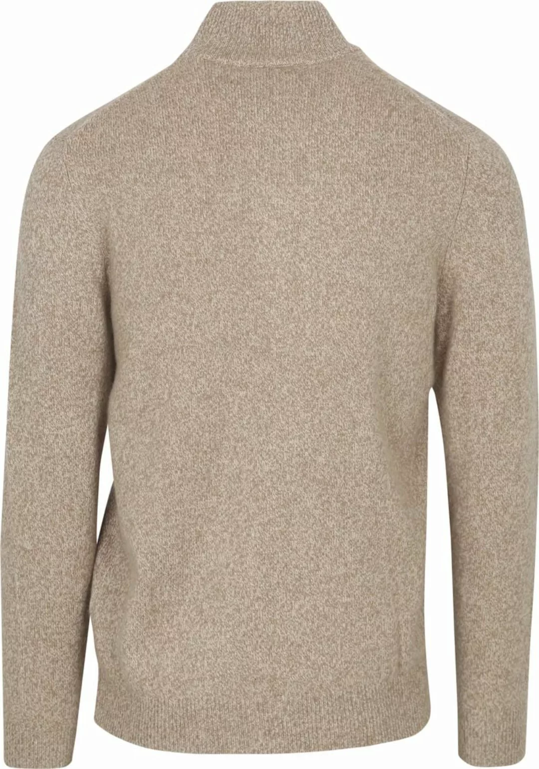 Profuomo Half Zip Pullover Lammwolle Melange Beige - Größe L günstig online kaufen