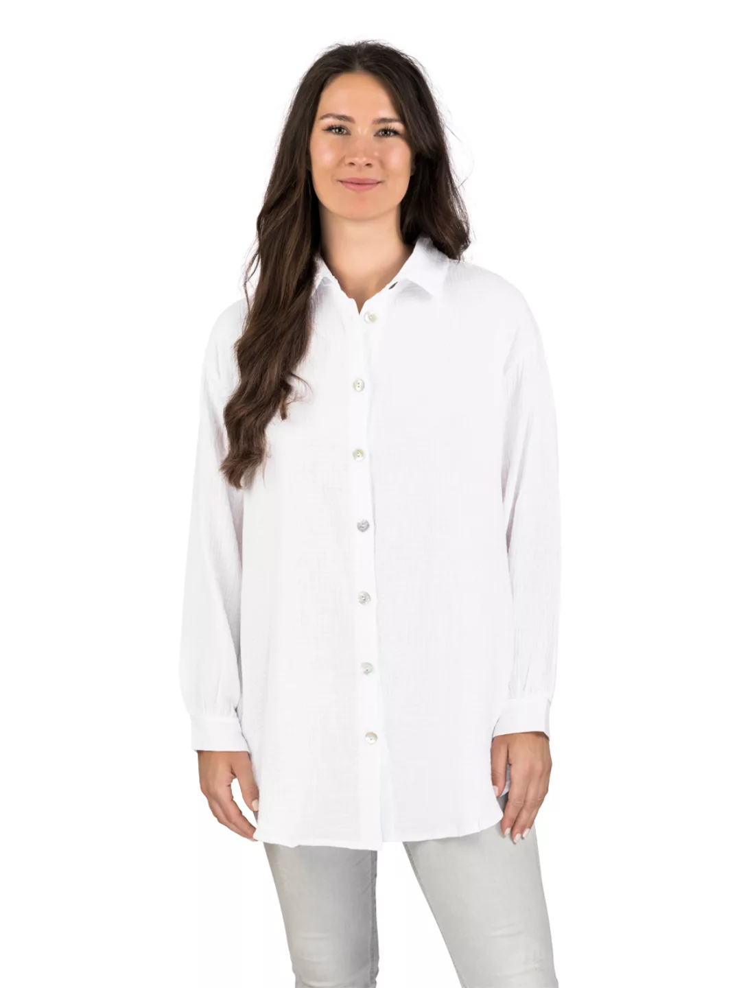 DENIMFY Hemd Bluse Damen DFMathilda Oversize Fit günstig online kaufen
