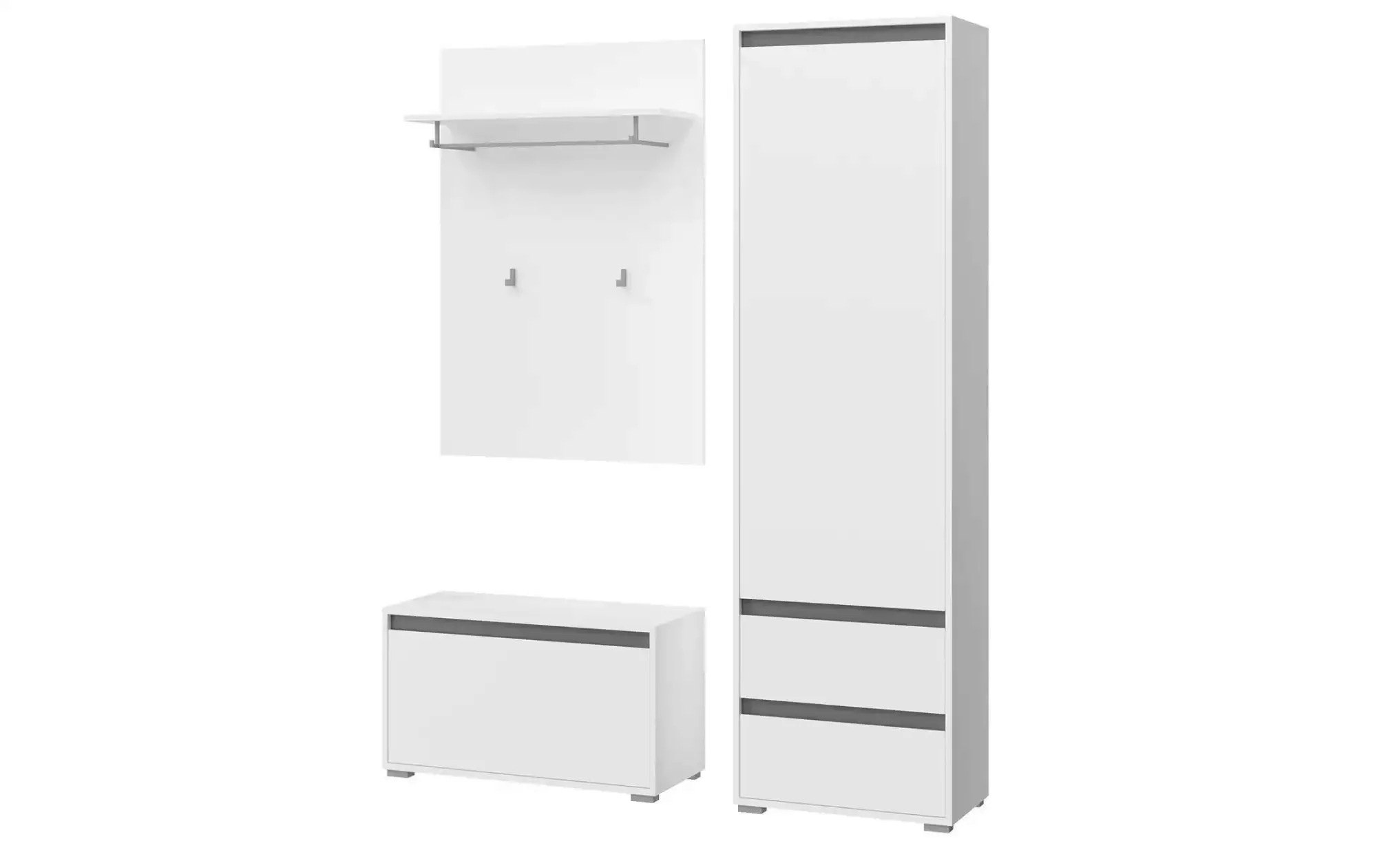 Garderoben-Set  Torino ¦ weiß ¦ Maße (cm): B: 145 H: 190 T: 35.0 Garderoben günstig online kaufen