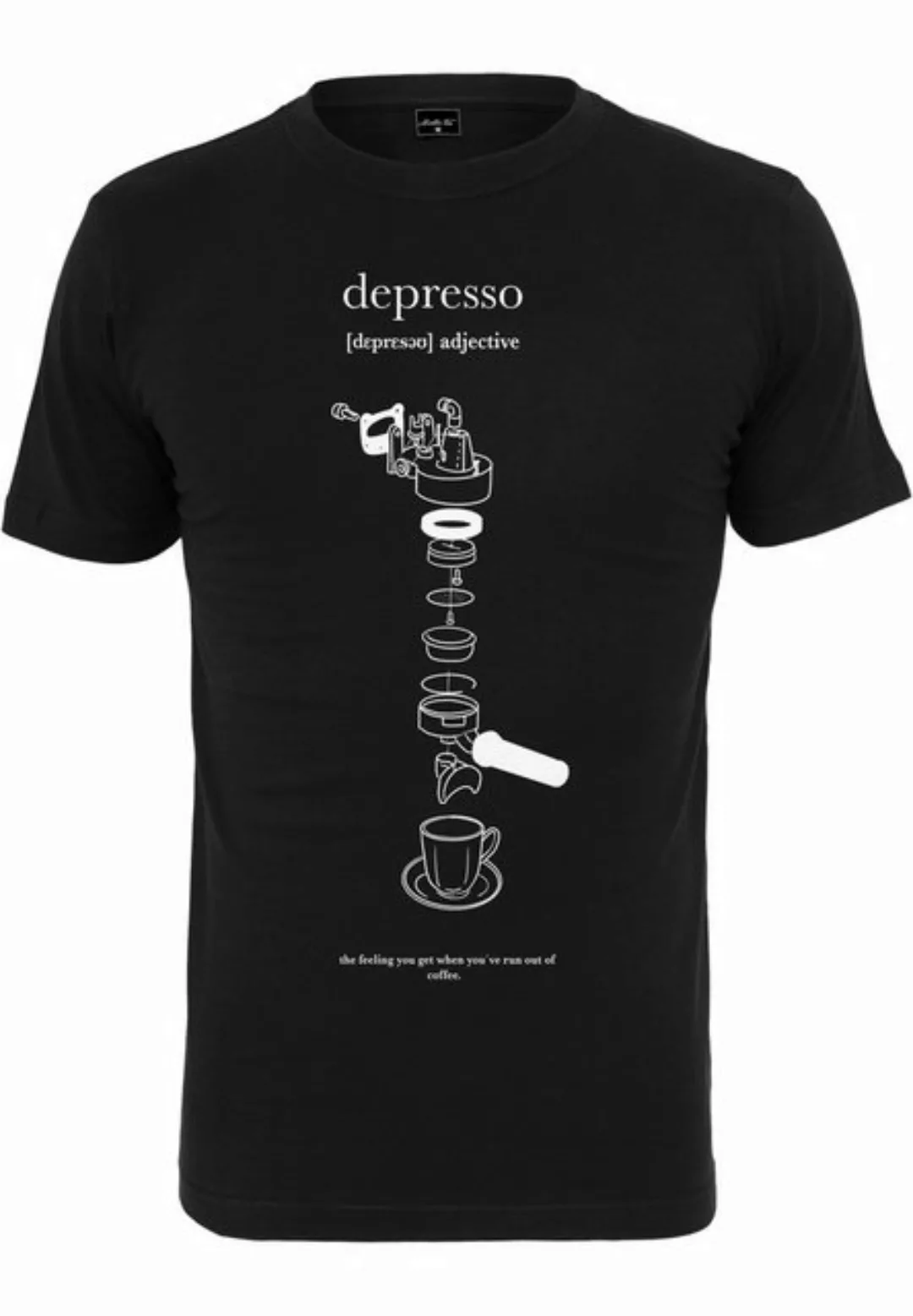 MisterTee Kurzarmshirt MisterTee Herren Depresso Tee (1-tlg) günstig online kaufen