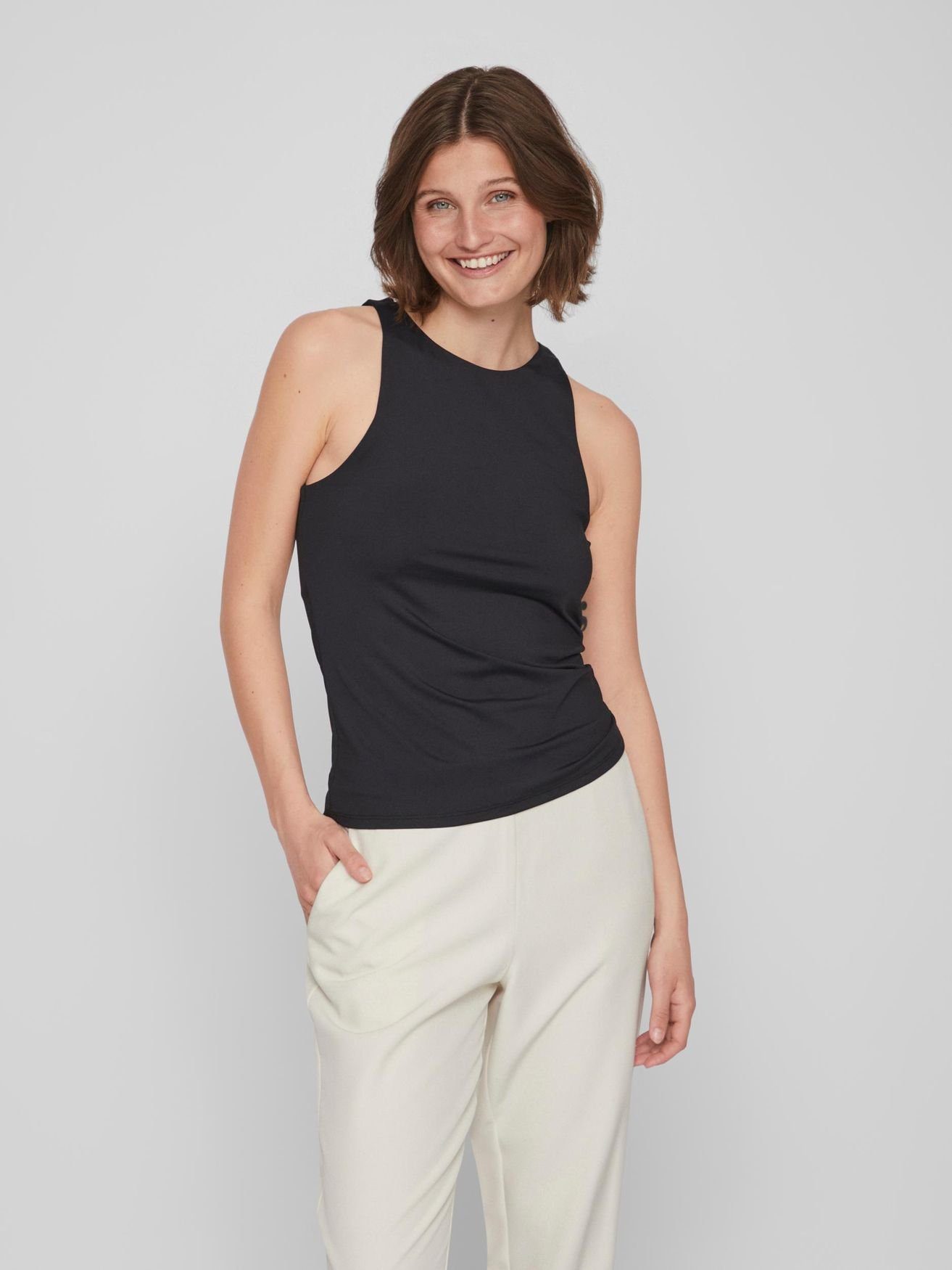Vila Shirttop Basic Tank Top Rundhals günstig online kaufen