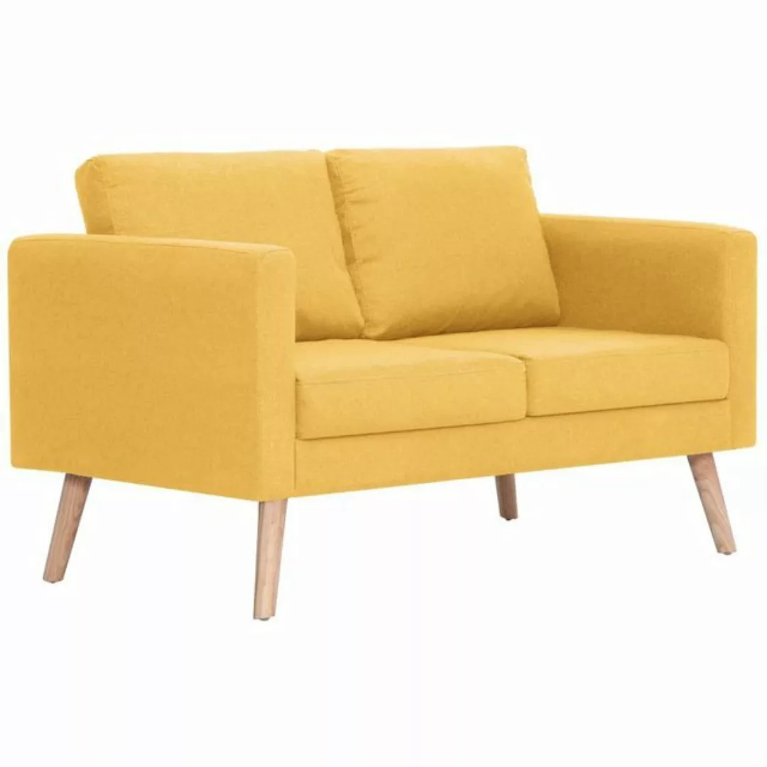 vidaXL Sofa 2-Sitzer-Sofa Stoff Gelb günstig online kaufen