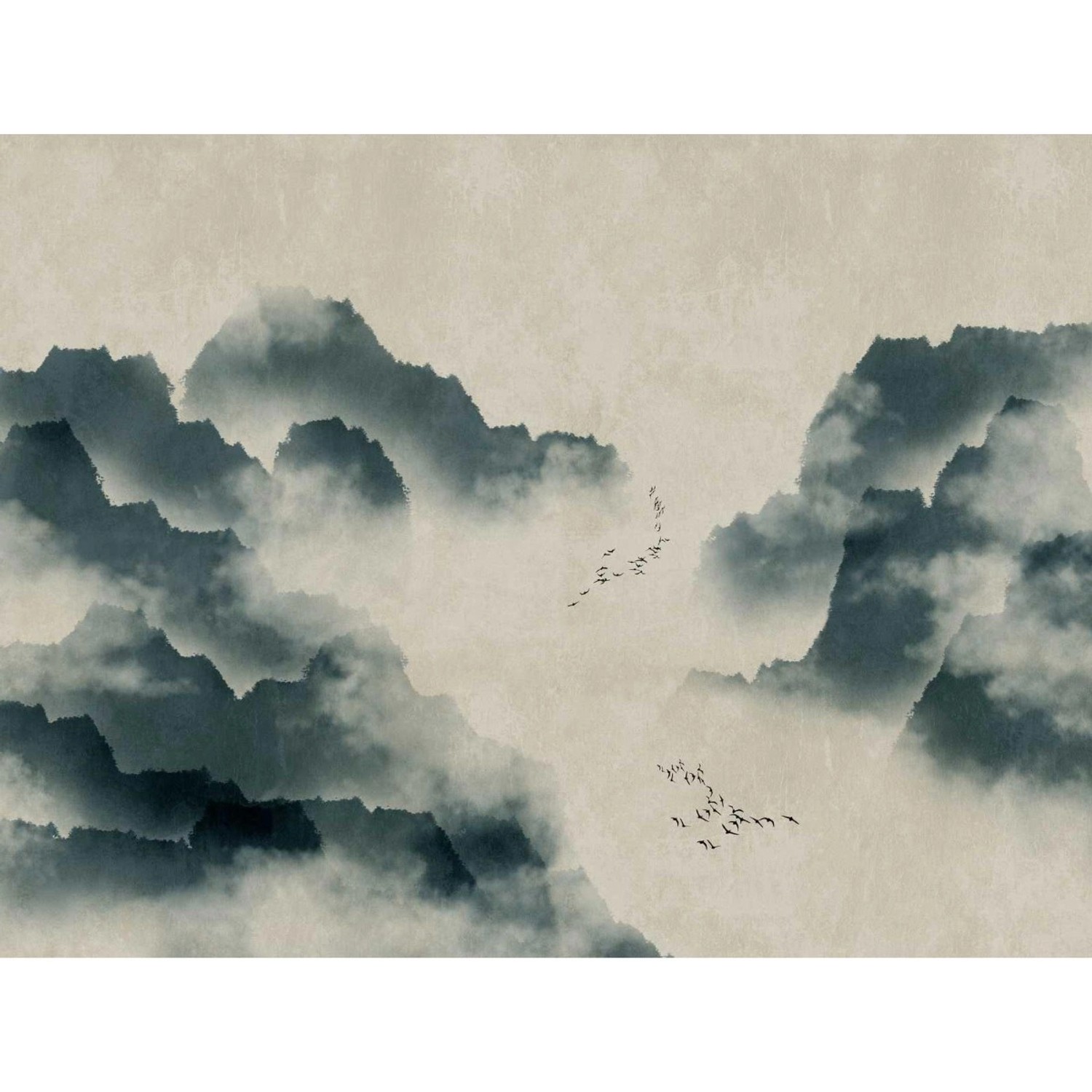 Bricoflor Fototapete Japanische Landschaft Mit Vögeln Asiatische Tapete Mit günstig online kaufen