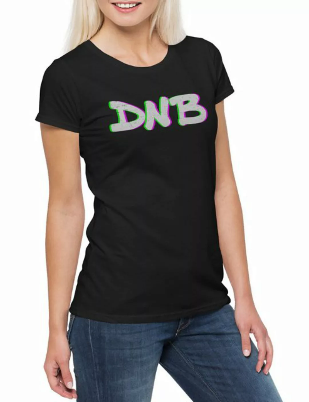 Urban Backwoods Print-Shirt DNB Drum 'N Bass Glitch Damen T-Shirt Audio Tec günstig online kaufen