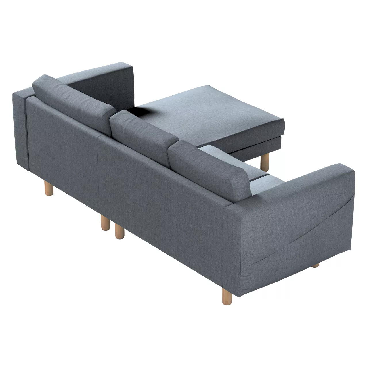 Bezug für Norsborg 3-Sitzer Sofa mit Recamiere, grau, Norsborg Bezug für 3- günstig online kaufen