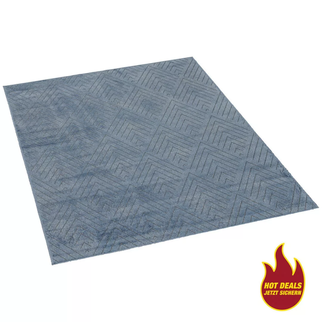 Teppich Faro blau B/L: ca. 120x160 cm günstig online kaufen