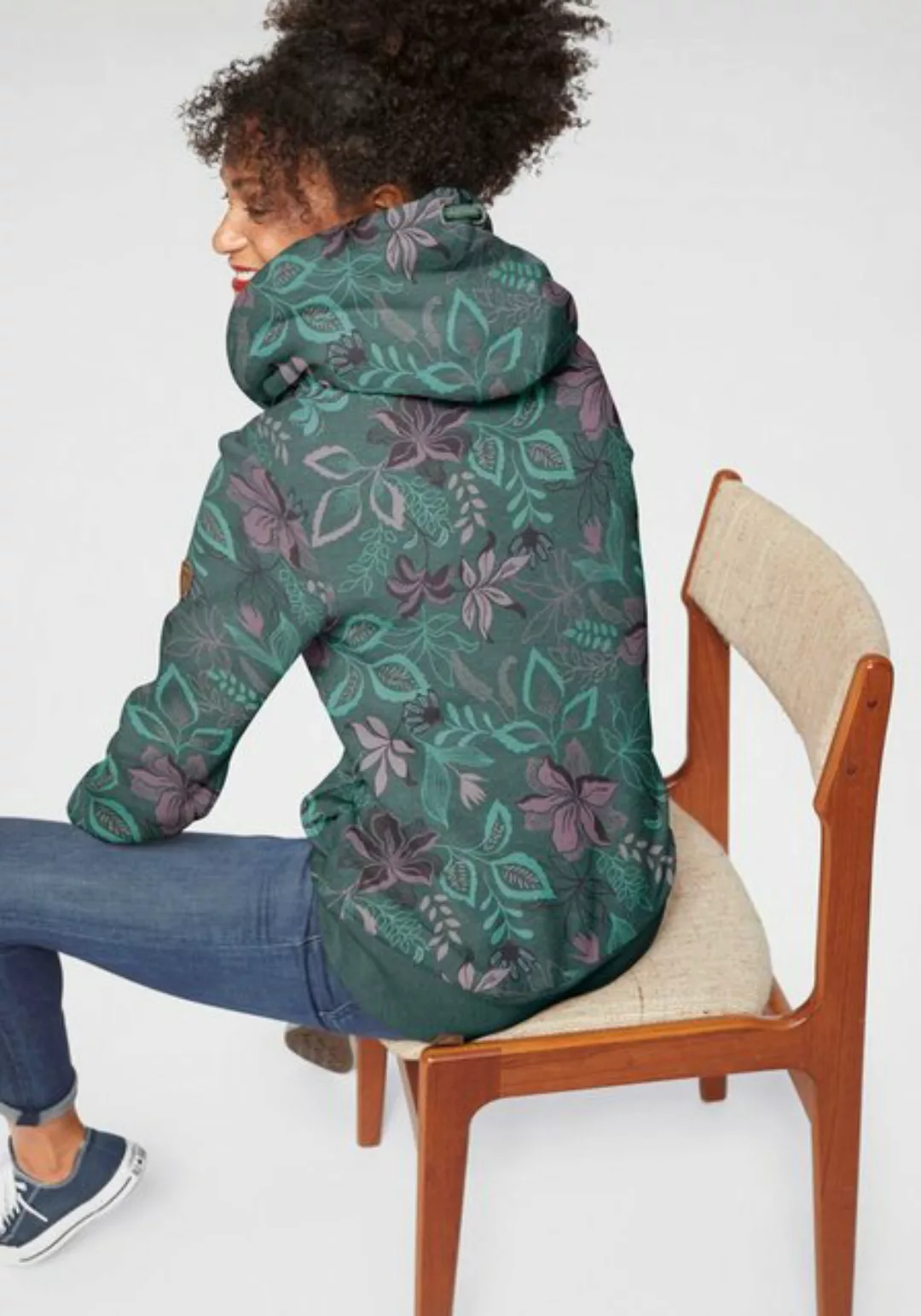 Ragwear Sweater GRIPY FLOWERS O Hoodie mit floralem All Over-Druck günstig online kaufen