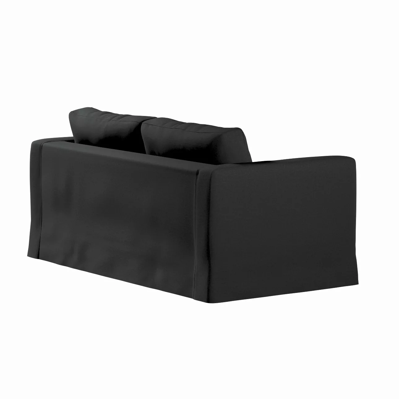 Bezug für Karlstad 2-Sitzer Sofa nicht ausklappbar, lang, schwarz, Sofahuss günstig online kaufen