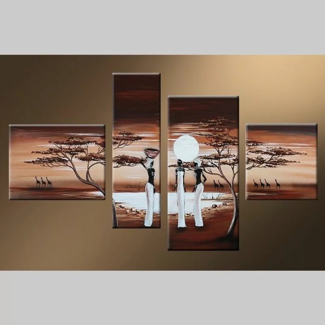 4 Leinwandbilder AFRIKA Frau (4) 120 x 70cm Handgemalt günstig online kaufen