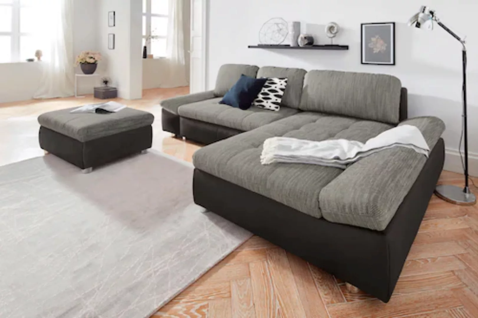 sit&more Ecksofa Bergamo L-Form, wahlweise mit Bettfunktion, Bettkasten und günstig online kaufen