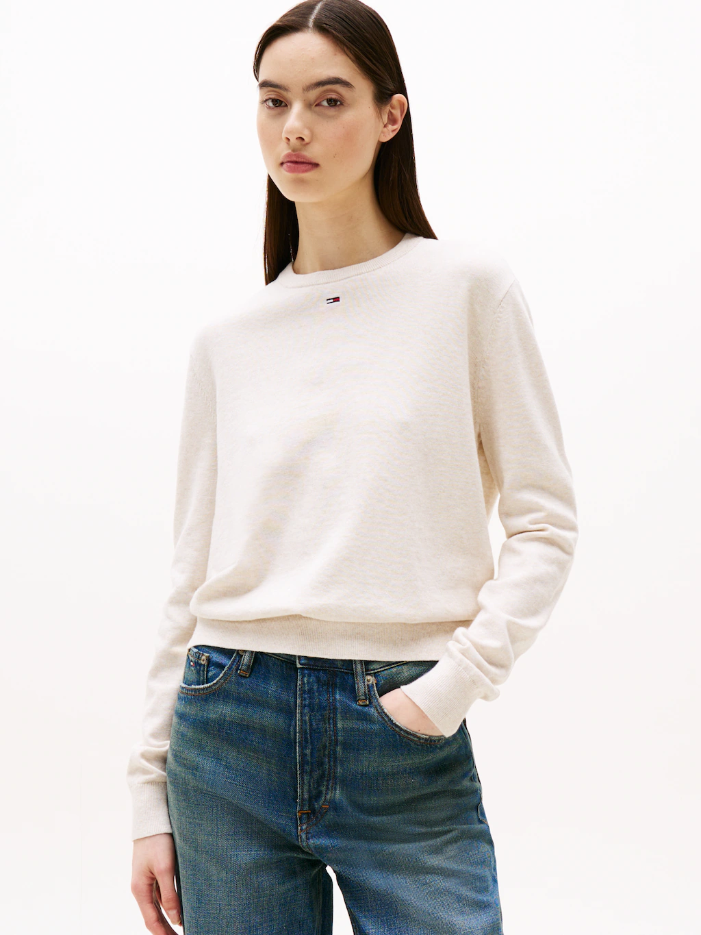 Tommy Jeans Strickpullover "TJW ESSENTIAL CREW SWEATER EXT" günstig online kaufen