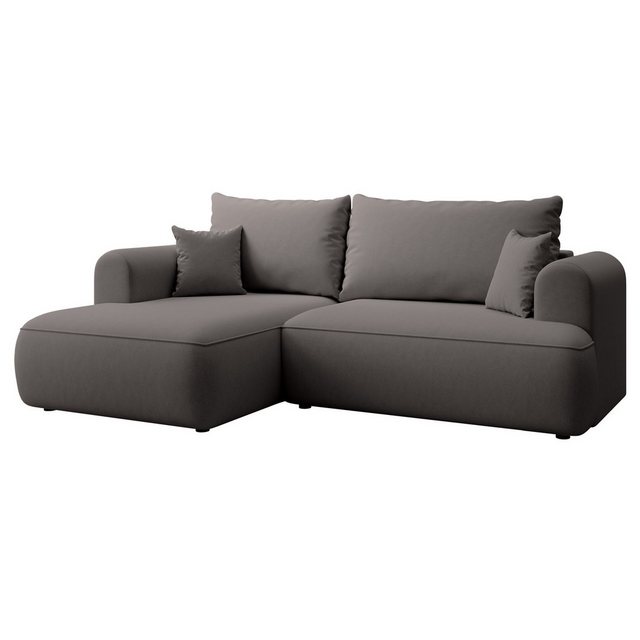 Selsey Ecksofa OVO MINI, Schlaffunktion 124x190 cm, Bettkasten, 2 Zierkisse günstig online kaufen