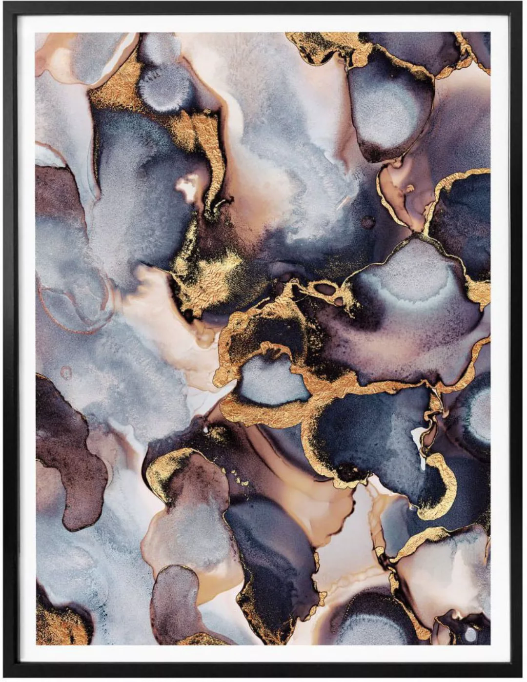 Wall-Art Poster "Gold Effekt Tinte Rosé Farbverlauf", Marmor, (1 St.) günstig online kaufen