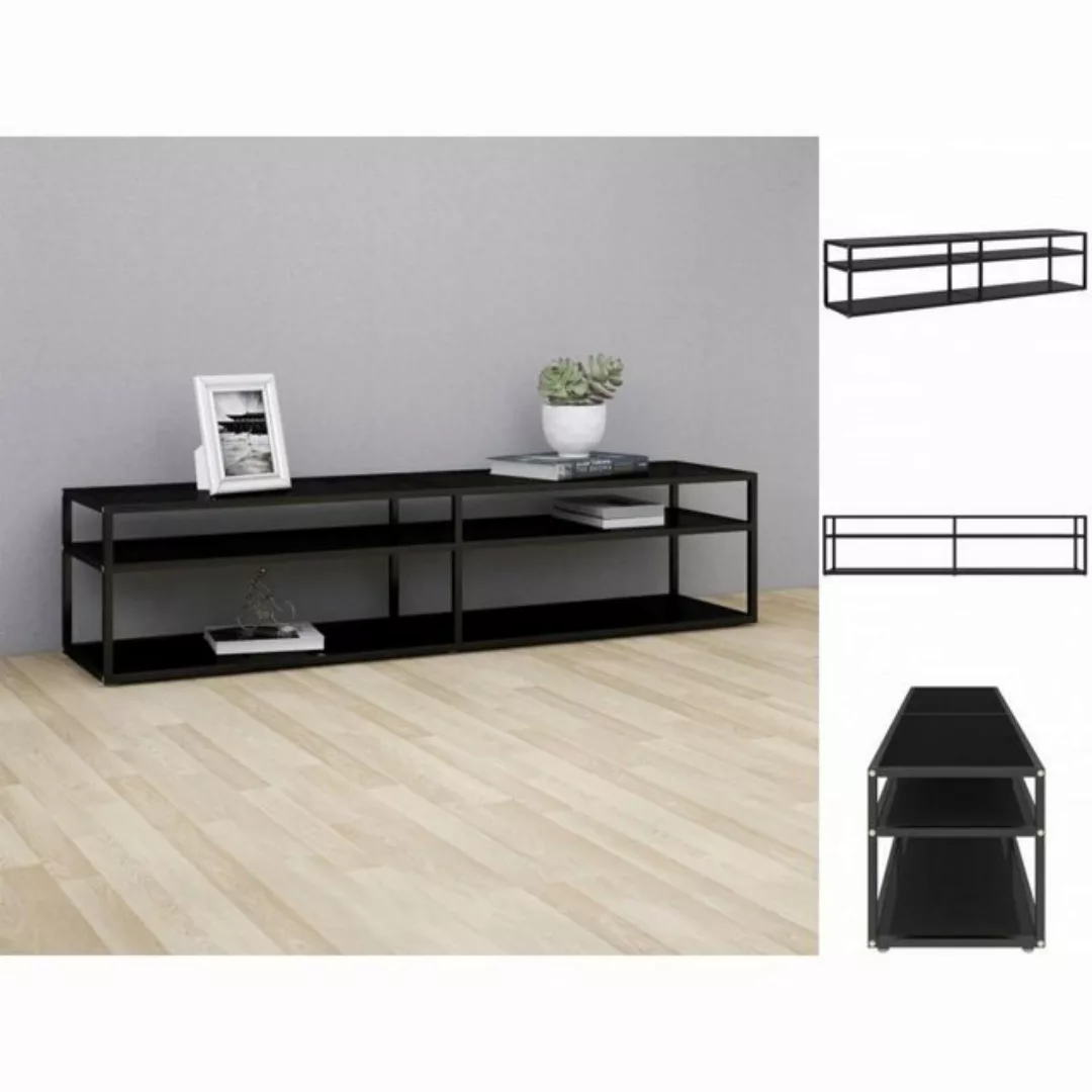 vidaXL TV-Schrank TV-Schrank Schwarz 180x40x40,5 cm Hartglas Lowboard günstig online kaufen