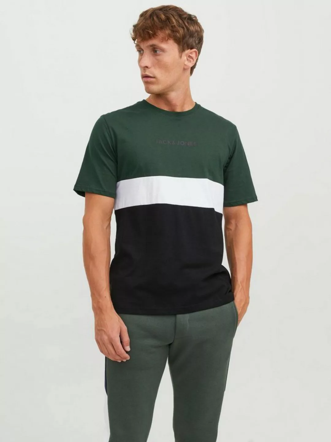 Jack & Jones Rundhalsshirt JJEREID BLOCKING TEE SS NOOS günstig online kaufen