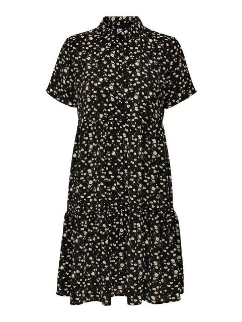 JACQUELINE de YONG Shirtkleid Lockeres Mini Print Kleid Blusen Kurzarm Dres günstig online kaufen