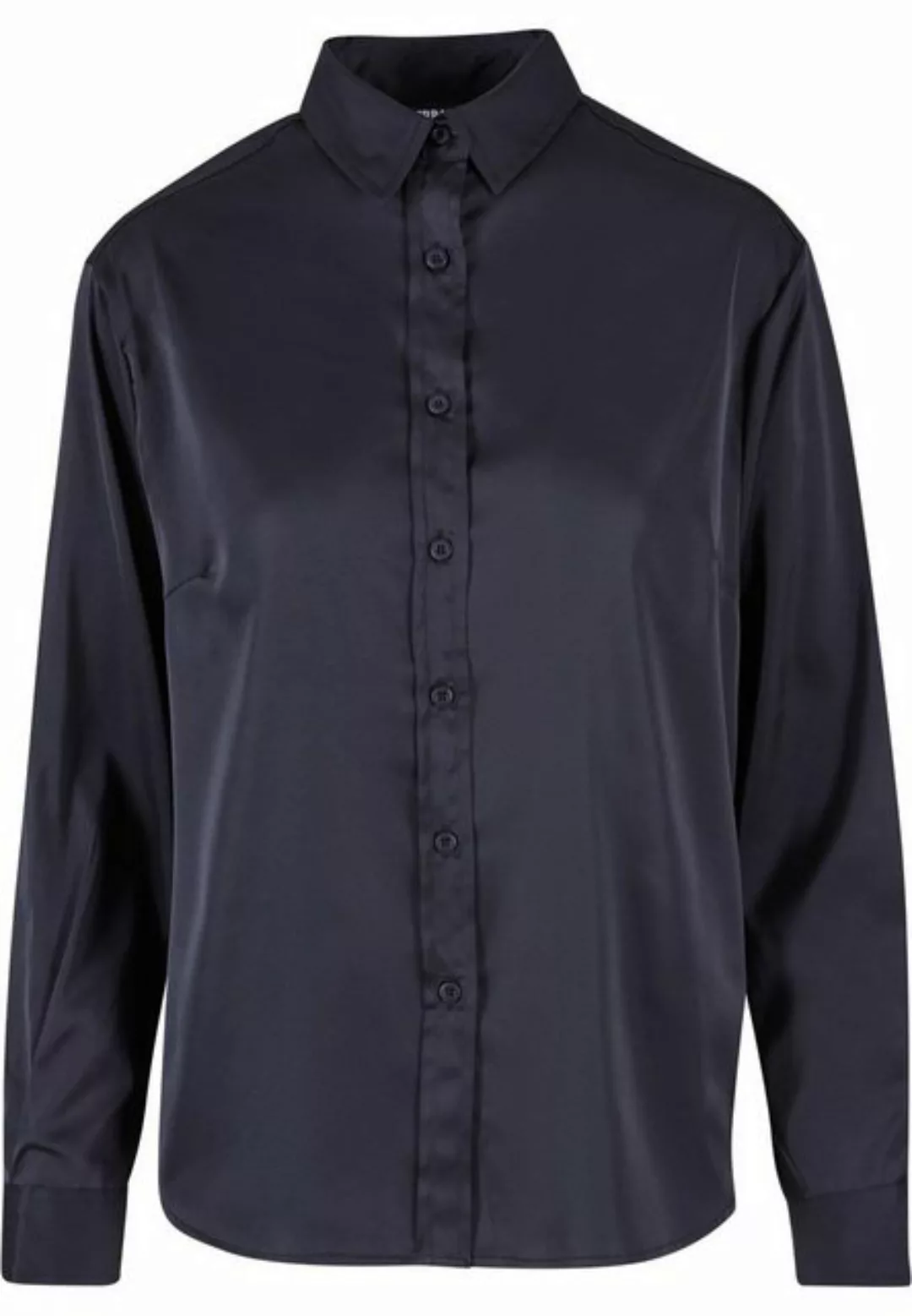 URBAN CLASSICS Langarmhemd Urban Classics Damen Ladies Satin Shirt günstig online kaufen